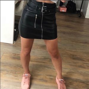 Express Faux Leather Skirt Mini High Waist